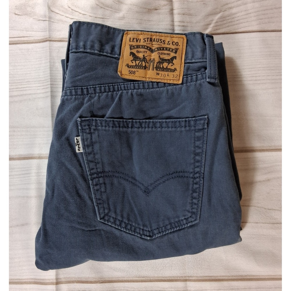 Levi's 508 Mens Jeans Slim Straight Tapered Blue Medium Wash W30 L32 30x32 Denim